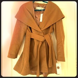 NWT Trina Turk Wool&Cashmere Camel Coat size 14